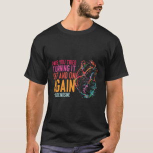 Camiseta Desligue E Ligue Novamente A Enfermeira Cardíaca A