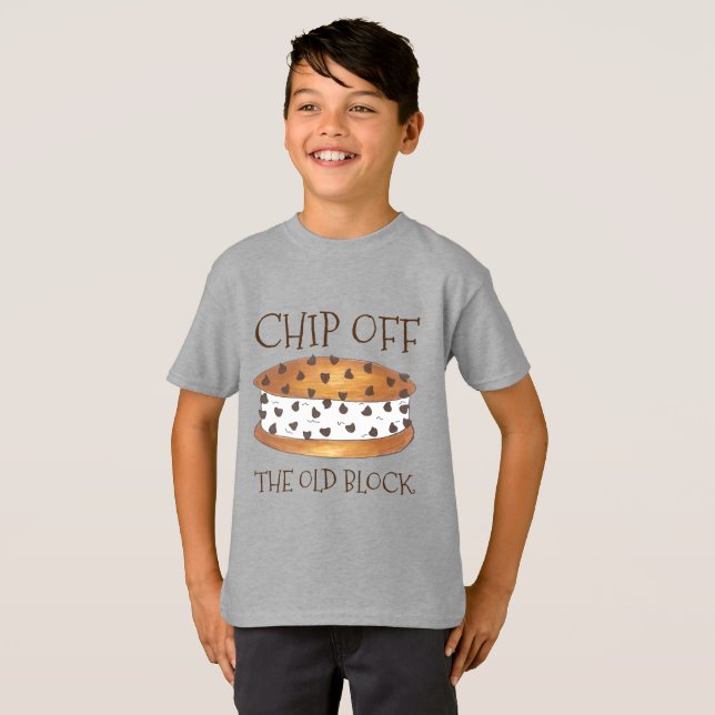 Camiseta Desligue o Sanduíche do Sorvete Chipwich do Antigo (Frente Completa)