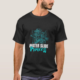 Camiseta Deslização de água Princesa Nadadora Deslizamentos