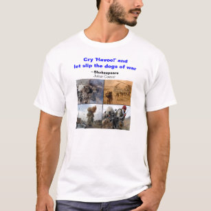 Camiseta Deslizamento deixado os cães da guerra