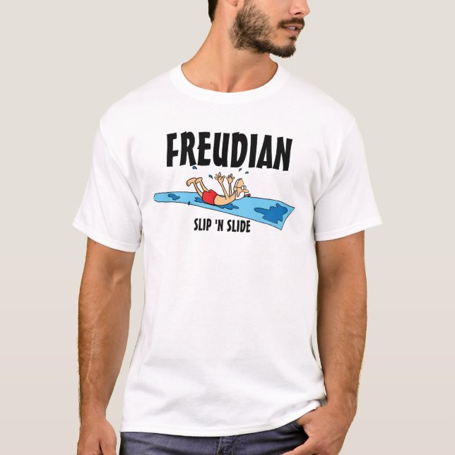 Camiseta Deslizamento Freúdiano Divertido (Frente)