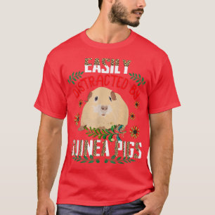 Camiseta Deslocado Facilmente Pela Guiné Pigs Leopard Sunfl