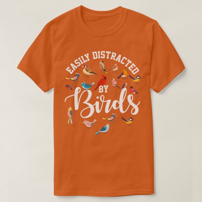 Camiseta Deslocado Facilmente Por Birds Bird Watcher (Frente do Design)
