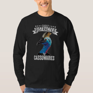 Camiseta Deslocado Facilmente Por Cassowaries Cassowary Bir