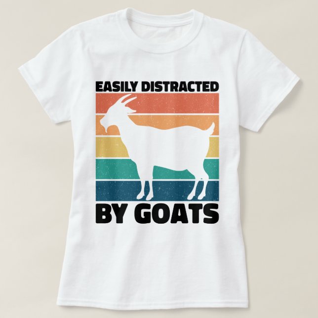Camiseta Deslocado Facilmente Por Goats Lovers Kawaii Pet F (Frente do Design)