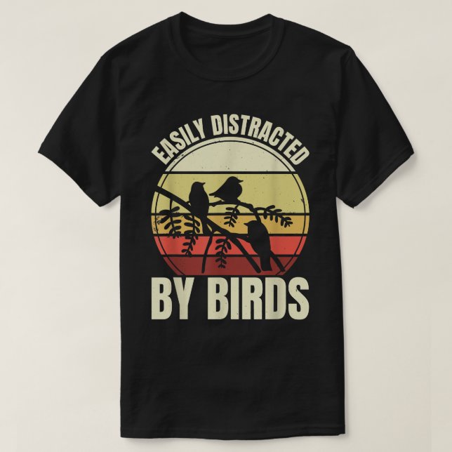 Camiseta Deslocados Facilmente Por Aves, Ave E Aves (Frente do Design)
