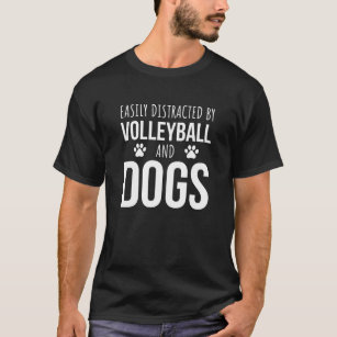 Camiseta Deslocados Facilmente Por Cães E Voleibol