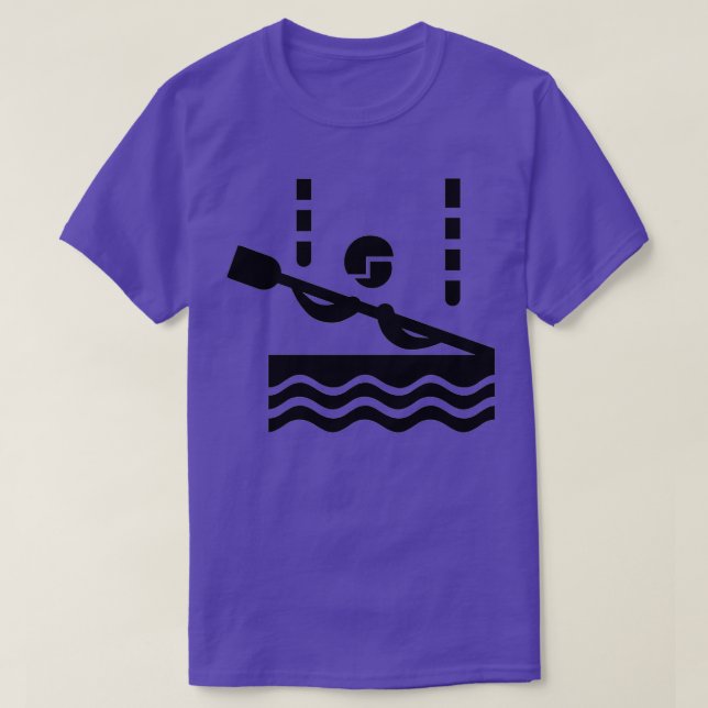 Camiseta Deslocamento de Canoagem 3 (Frente do Design)