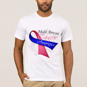 Camiseta Deslocar o Cancer da Mama Masculina da Fita