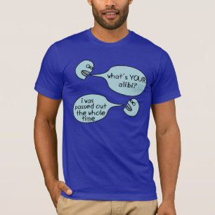 Camiseta Desmaiado não se lembra que não fez isso álibi am1