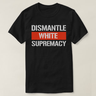 Camiseta Desmantelar o adesivo retangular supremo branco