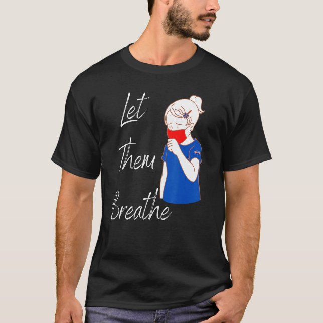 Camiseta Desmascarar Nossos Filhos Deixe-Os Respirar (Frente)