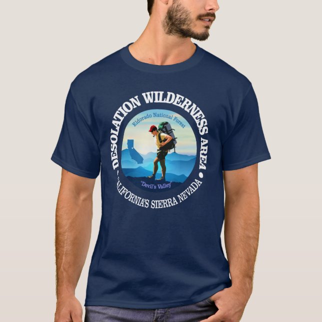 Camiseta Desolação Natureza Selvagem (Hiker 4) (Frente)