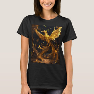 Camiseta "Desolar Tee Phoenix Ouro e Preto Magical"
