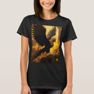 Camiseta Desolar Tee Phoenix Ouro e Preto Magical"