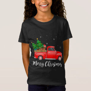 Camiseta Desordem de Natal de Caminhões Vermelhos Andando p