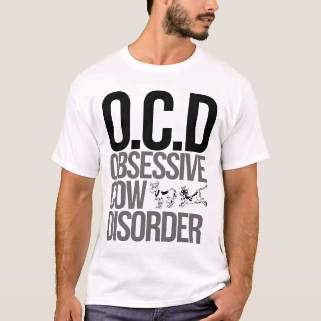 Camiseta desordem obsessiva da vaca (Frente)