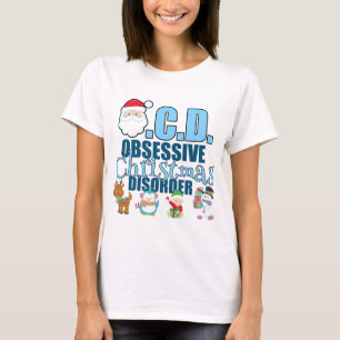 Camiseta Desordem obsessiva do Natal (azul)