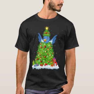 Camiseta Desortações do Natal Ilumina Papais noeis Bluebird