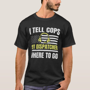 Camiseta Despachante 911 Linha Amarela Fina Despacho Bandei