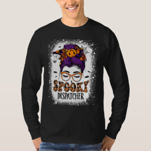 Camiseta Despachante Assustador 911 Dia das Bruxas Mulheres