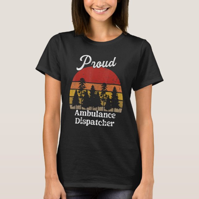 Camiseta Despachante de Ambulância  Profissões do Título do (Frente)
