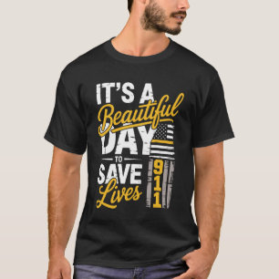 Camiseta Despachante de Emergência 911 Primeiro Respondente