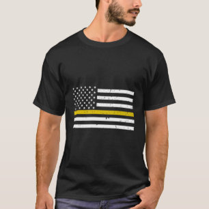 Camiseta Despacho de linha Dourada fina 911 da polícia