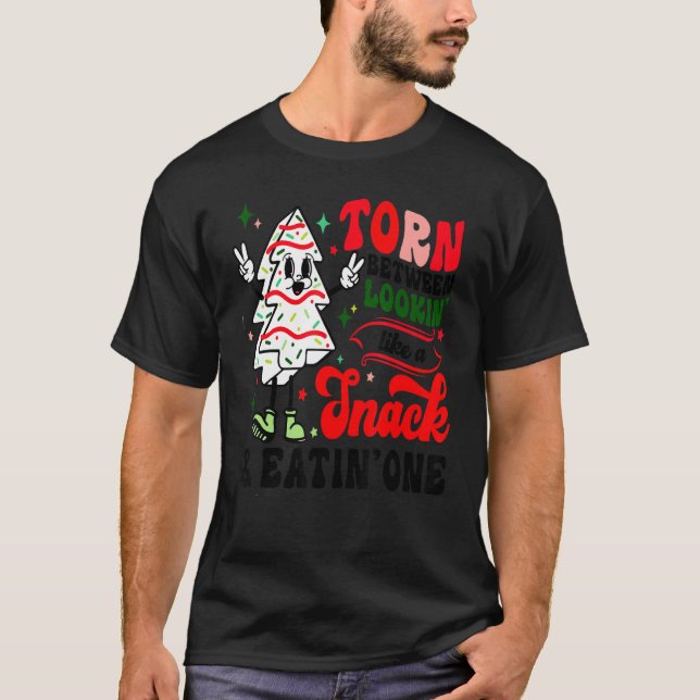 Camiseta Despedaçada Entre Olhar Como Um Pinto E Comer Um (Frente)
