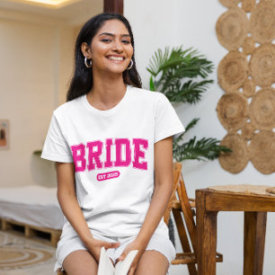 Camiseta Despedida de Solteira Esposa Esportes Rosa Quente