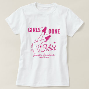 Camiseta Despedida de Solteira Ilustração Rosa Girls Gone M
