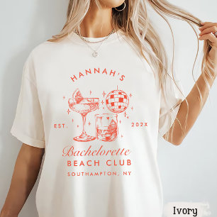 Camiseta Despedida de Solteira Listras Laranja e Azul Moder