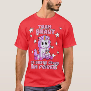 Camiseta Despedida de Solteira Unicórnio Equipe Noiva