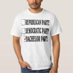 Camiseta Despedida de solteiro.<br><div class="desc">Esqueça os partidos políticos. Divirta-se na despedida de solteiro.</div>