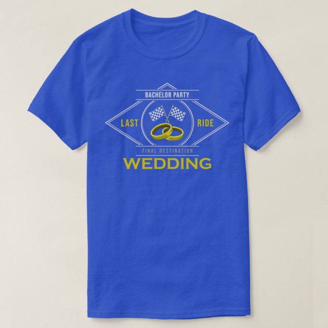 Camiseta Despedida de solteiro com aliança de casamento par (Frente do Design)