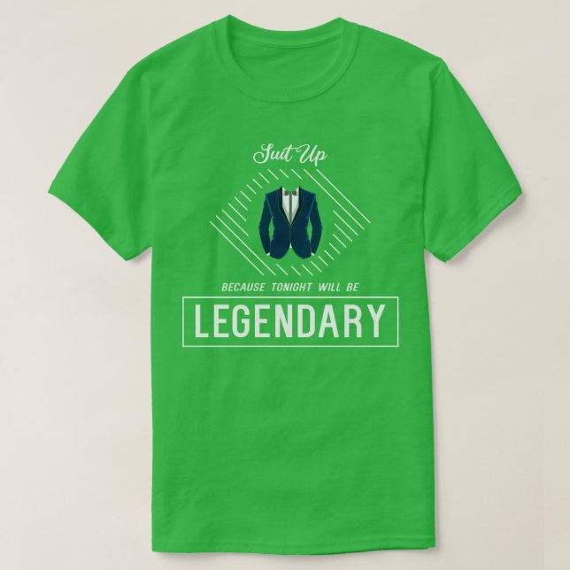 Camiseta Despedida de solteiro com terno laço e gravata (Frente do Design)