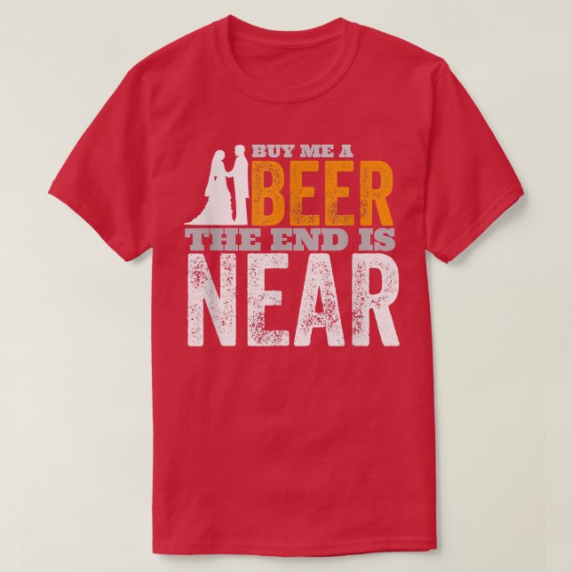 Camiseta Despedida de Solteiro Noivo Me Compre Uma Cerveja  (Frente do Design)