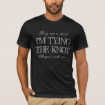 Camiseta Despedida de solteiro noturno para o noivo<br><div class="desc">Vintage,  despedida de solteiro noturno para o noivo. Comprar-me um tiro que estou casando para que o noivo seja. Cota engraçada de bebendo para solteiro/noite de pancada. Humor de casamento. Slogan com letras angustiadas. Mensagem personalizável para rapazes saírem. Legal design de masculina para caras se casarem.</div>