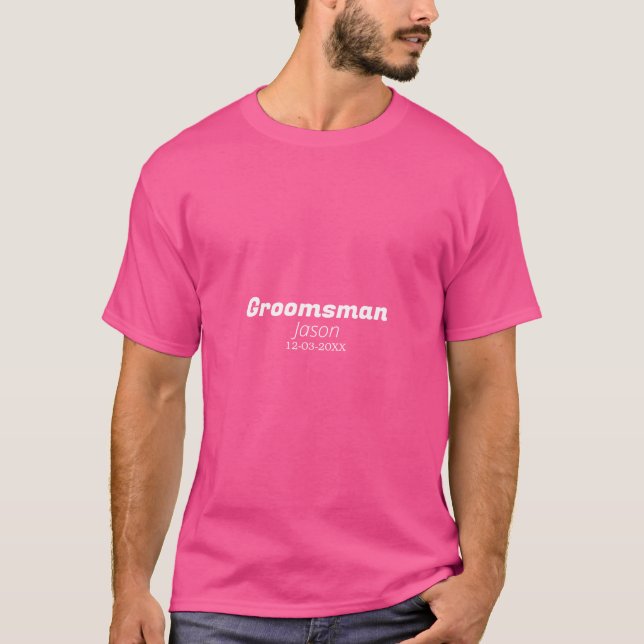 Camiseta despedida de solteiro padrinho adicionar nome mode (Frente)