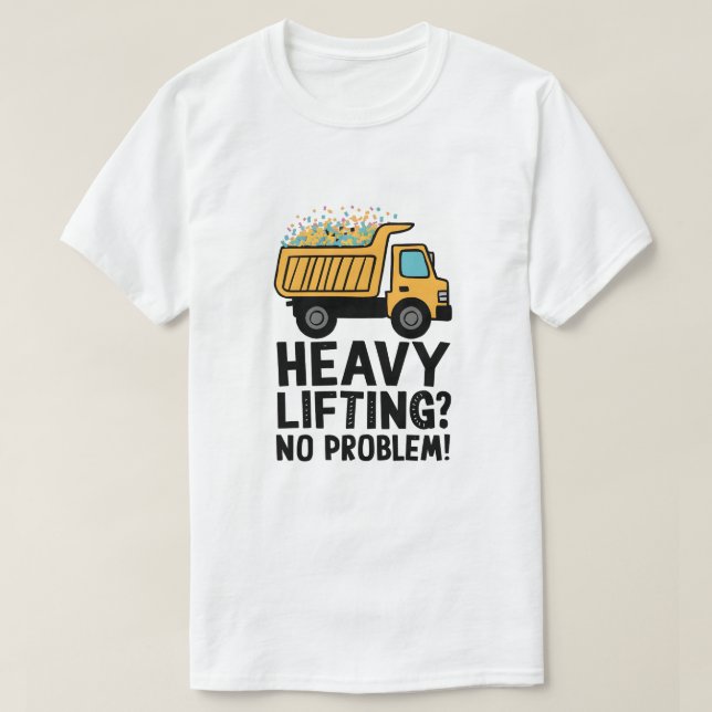 Camiseta Despejar Caminhão - Levantamento Pesado (Frente do Design)