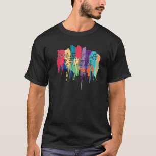 Camiseta Despeje Seu Acrílico De Arte Gráfico De Derramamen