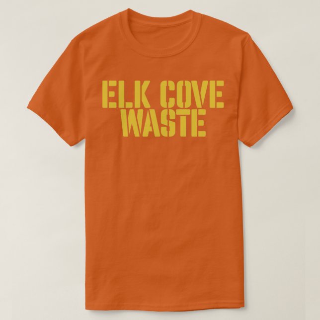 Camiseta Desperdícios de Elk Cove (Frente do Design)
