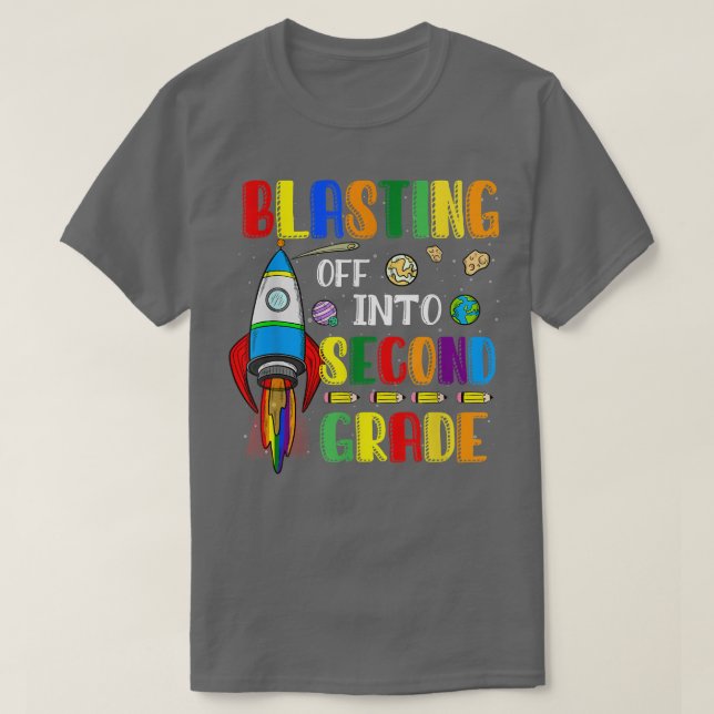 Camiseta Despertar Para O Segundo Grau Engraçado De Volta À (Frente do Design)