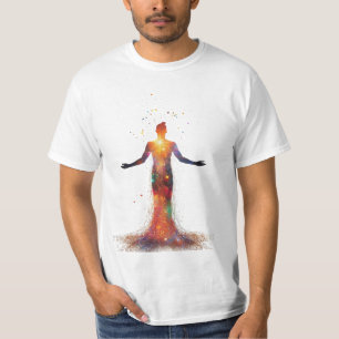 Camiseta Despertar Poeira Estelar – Silhueta Dissolvendo em