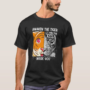 Camiseta Desperte O Tigre Dentro De Você Predatório Gato Si