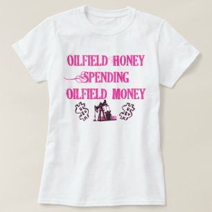 Camiseta Despesa do mel do campo petrolífero