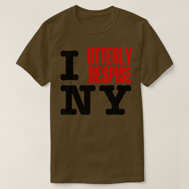 Camiseta Desprezo totalmente Nova Iorque (Frente do Design)