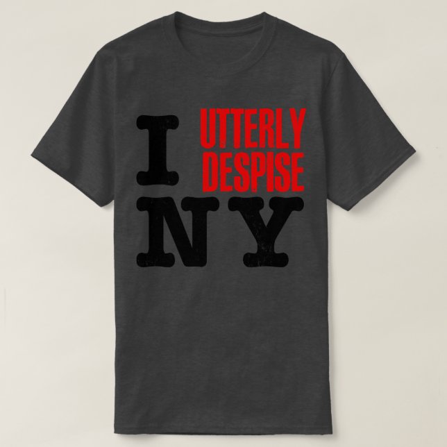 Camiseta Desprezo totalmente Nova Iorque (Frente do Design)