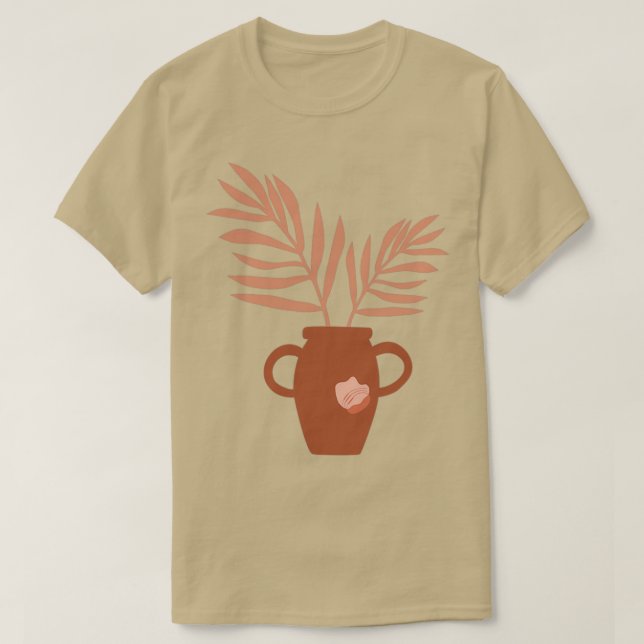 Camiseta Dessert Moon Vase Modern Abstrato Boho PrintConsul (Frente do Design)