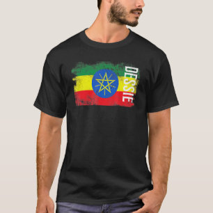 Camiseta Dessie Etiópia Bandeira Para Homens Etíopes Cria